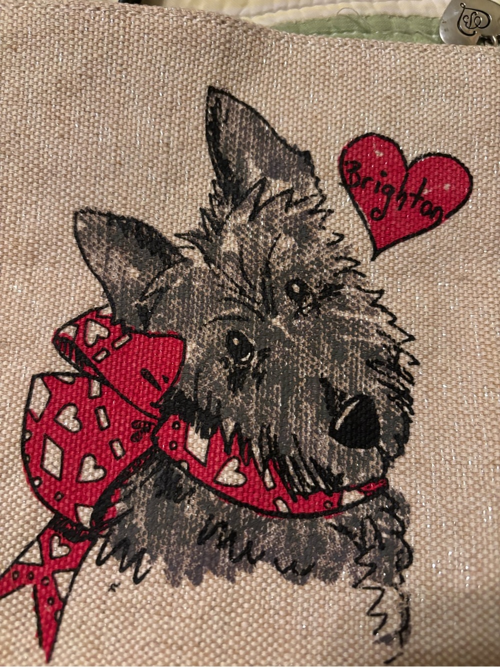 Brighton Scottie canvas crossbody - Like New - Picture 4 of 6